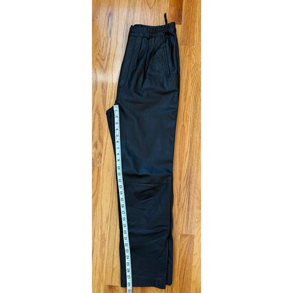 Diversity vintage leather pant size 8 Black Pleated 100% genuine leather pants - Picture 8 of 12
